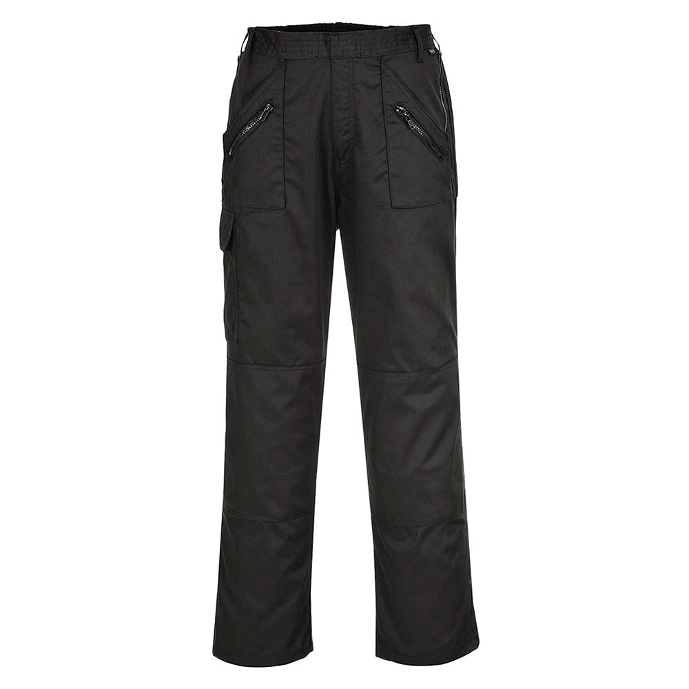 Portwest C887 Pantalones Action Cintura Elástica 11 Bolsillos Duradero | Negro, M, UPF 40+, Corte Largo, Unisex, 35% Algodón, Polialgodón, 65% Poliéster, Tejido Exterior, Ligero