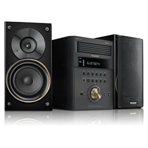 Sharp XL-BH250 Limited Edition 5-Disc Bluetooth Speaker System with USB, AM/FM, and Champagne Gold/Carbon Fiber Finish