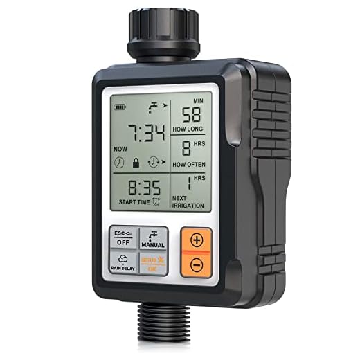 CROSOFMI Sprinkler Timer,Water Timer Digital Programmable Garden Lawn Hose Faucet Timer Irrigation System Controller/Child Lock Mode/Auto&Manual Mode/Rain Delay/3 Inches Large Screen/IP65-UPGRADE