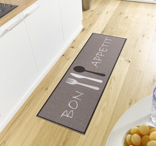 Hanse Home Cook & Clean Küchenläufer – Küchenteppich Bon Appetit Motiv Teppichläufer...