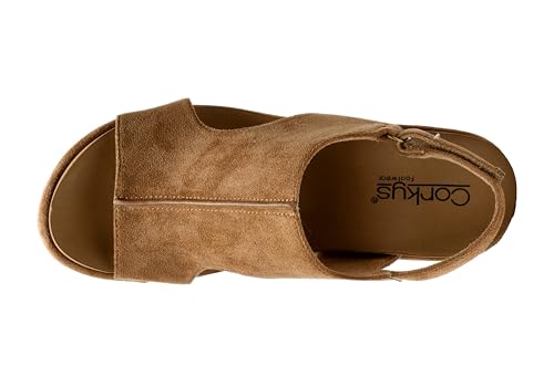 Image of Corkys Footwear Womens Carley Wedges, Featuring Corkys EVA Foam Cushioned Insoles, A 2.5 Inch Heel, Lightweight For All Day Wear, And Hook And Loop Closure