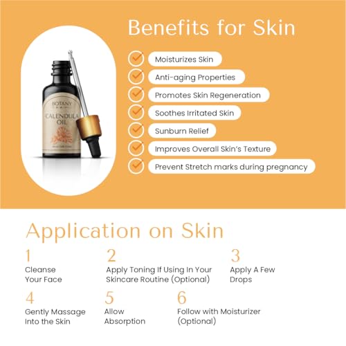 Aceite de caléndula 50 ml - Aceite de caléndula puro - Aceite de caléndula - Aceite base - Caléndula Officinalis - Aceite de caléndula para cara/uñas/manos/belleza/masaje/cosmética/cuidado personal - imagen 3