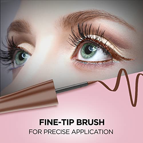 Image of FACESCANADA Magneteyes Color Eyeliner Gel - Powerful Brown,4 Ml|Glossy Finish|24Hr Long-Lasting|Waterproof|Smudgeproof|Precise Application|Intense Color Payoff|Almond Extract & Vitamin E (Pack of 2)