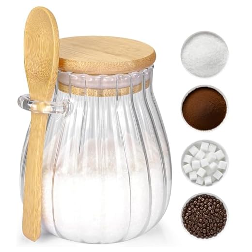 Elegant Bamboo Lid Sugar Container