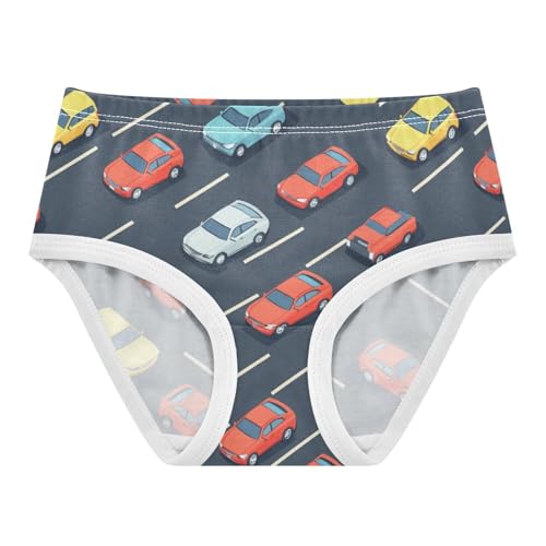 ZZKKO Road Cars Girls Underwear Toddler Panties for Girls Comfort Brief Size 2-8T