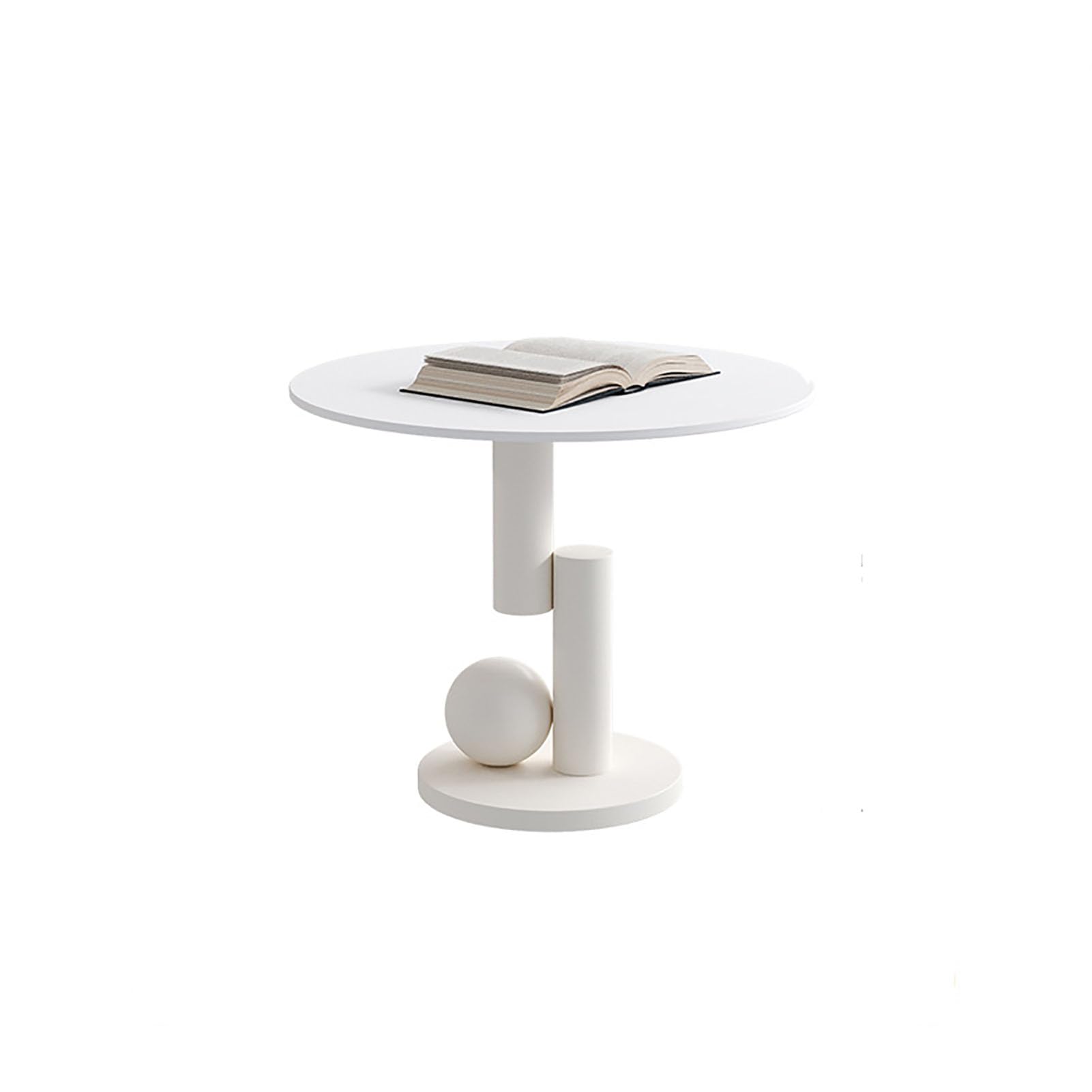 SXZenSpace Modern Oval Marble Coffee Table,47.2" Luxury Table with Storage Drawer And Shelf Metal Center for Living Room Office,A,50x50x50cm(20x20x20inch)