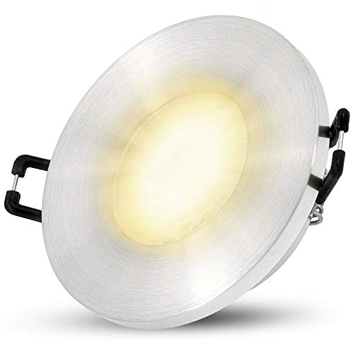 SSC-LUXon BEDA Downlight - Foco plano (IP65 y módulo LED intercambiable, 5 W, 230 V, aluminio cepillado) Cover