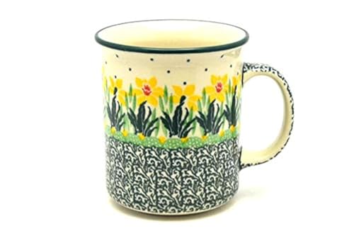 Taza de cerámica Polish Pottery verde 10 oz miniatura 1