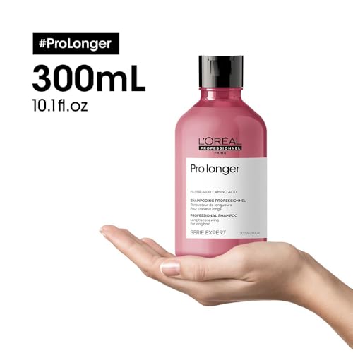 L'Oréal Professionnel Stärkendes Haarshampoo für langes und dünnes Haar, Mit Filler A-100 & Aminosäuren, Serie Expert, Pro Longer Shampoo, 300 ml