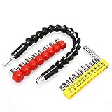 Extension screwdriver, screwdriver drill bit kit with universal flexible extension magnetic shaft,...