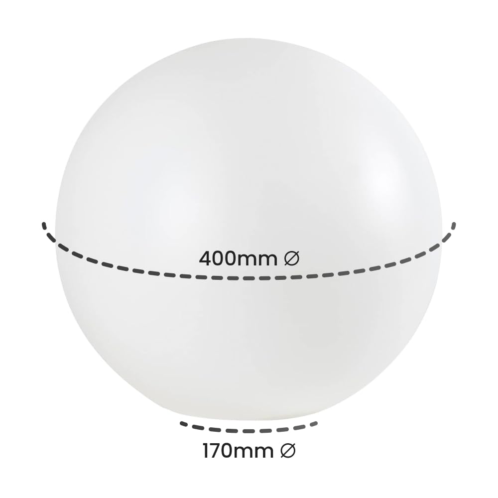 Lampa ogrodowa z dyfuzorem kulowym (dyfuzor 40 cm + podstawa E-27)