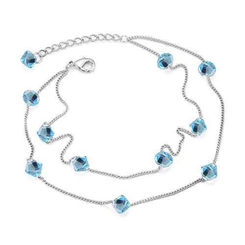 Preisvergleich Produktbild Kristall Fußkette Damen Fußkette Trinket, Sea blau