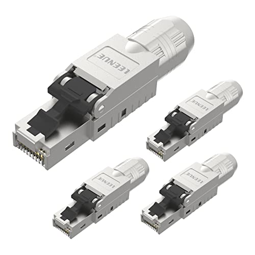 Connettori Rj45 Cat 7 4 Connettori Di Rete CAT 7 Cat6a RJ45 Senza Attrezzi Lsa Per Cavi Lan Rigidi Ethernet 898584 - Foto 2