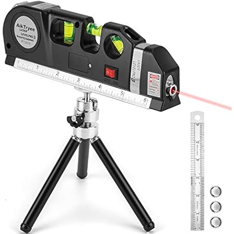 Laser Level Tool Multipurpose Laser Level Line Laser Kit With triangle bracket for Picture Hanging, cabinets Walls by AikTryee Cover