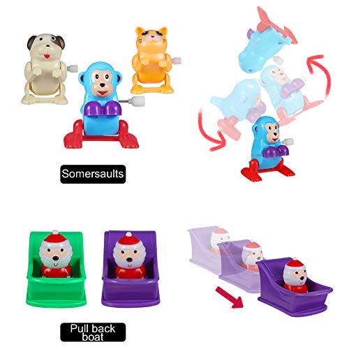 Lumiparty Christmas Wind Up Toys 24 PCs Assorted Animal Toys for Easter Party Favors, Easter Egg Fillers Easter Basket Stuffers, Easter Eggs Hunt, Classroom Prize Supplies.