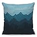 WONDERTIFY Housse de coussin en forme de montagne - Bleu - 45 x 45 cm