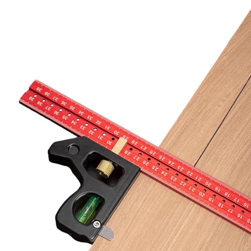 調整式直角ツール - 木工用測定工具・高精度定規 | 木工用測定工具ステンレス鋼組み合わせ正方形、アルミニウム合金正方形木工および溶接用の頑丈な金属ツール