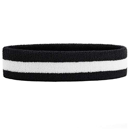 ONUPGO Sweatband/Headband for Men & Women- Terry Cloth Athletic Basketball Head Sweat Bands Moisture Wicking Sweat Absorbing Head Band