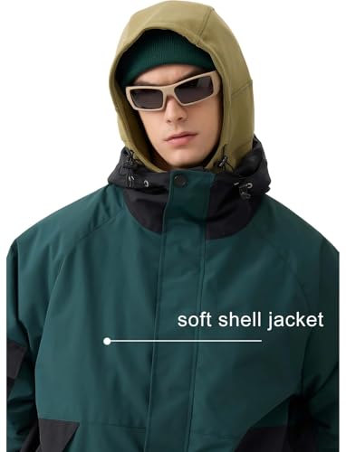 Image of GSOU SNOW Mens Womens Baggy Snowboard Jacket Ski Jacket 20K Waterproof