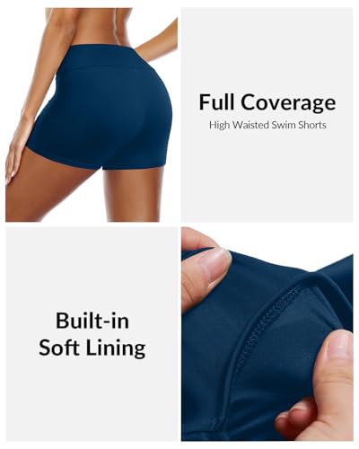 Image of Yonique Womens Swim Shorts Bathing Suits Bottoms Swimsuit Bottoms(Available in Plus)