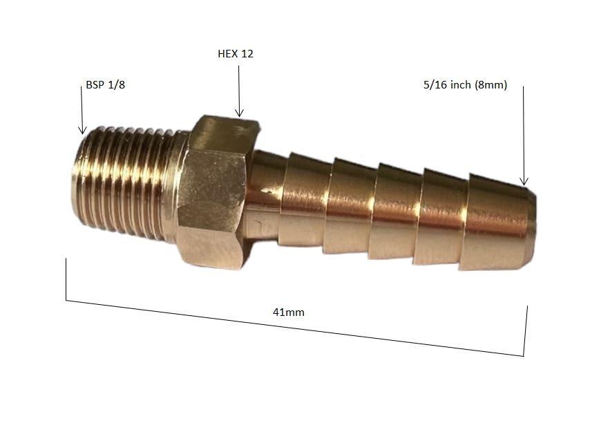 Raccord 1/8 NPT Aluminium Pour Tuyau 5-6mm - Embout D'Accouplement Avec Gaine
