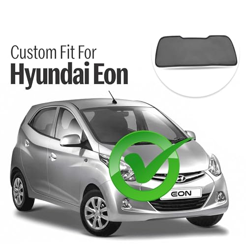 Image of Autofact Dicky Curtain for Hyundai Eon | Custom Fit Rear Windshield Sunshade | UV & Heat Protection | Foldable Mesh | Privacy & Cooling Car Accessory