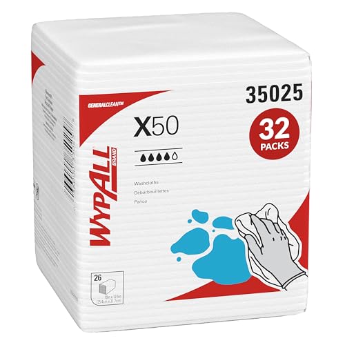 Image of WypAll GeneralClean X50 Cleaning Cloths, 32 Packs x 26 Towels (35025)