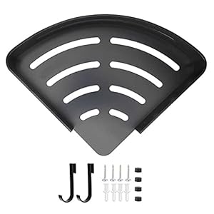 Geen Punch Bad Planken, Zwart huishoudelijke badkamer ruimte aluminium hoek plank muur opknoping single layer opslag…