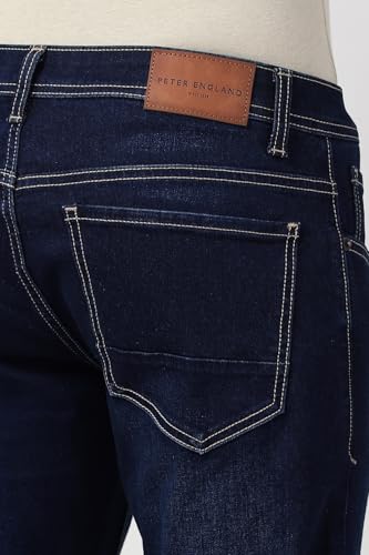 Image of Peter England Men's Skinny Fit Jeans | Denim Mid Washed | Casual Wear | Stylish Bottoms