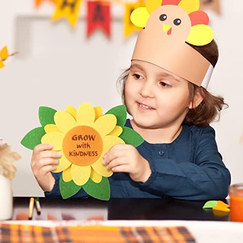 Honoson 24 Pcs Be Kind Sunflower Craft Kit DIY Grow with Kindness Sign Craft Kit Sunday School Crafts Kids' Felt Craft Kits Bulk for Children Summer School Preschool Home Fun Activity Art Projects 6 41SV oIap5L. AC