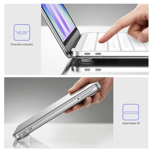 Image of BlueSwan Case for MacBook Neo Cover 13 inch 2026 A3404 Clear Hard Shell | Compatible for Apple Mac Neo 13 inch A18 Pro Chip, Snap-on, Glossy Finish, Scratch Resistant Protection, Laptop Skin Accessories