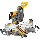 DEWALT Miter Saw, 12 Inch Double Bevel Sliding Compound Miter Saw, Blade Wrench and Material Clamp, Increased Crosscut Capacity, Powerful 3800 RPM Motor, Corded (DWS779)