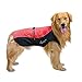 Ranphy Waterproof Dog Raincoat for Medium Large Dogs Reflective Adjustable Jackets Breathable Mesh Lined Poncho with Quick Release Buckles Outdoor Sports Pet Vest Jacket Coat, Pet Apparel Red 3XL
