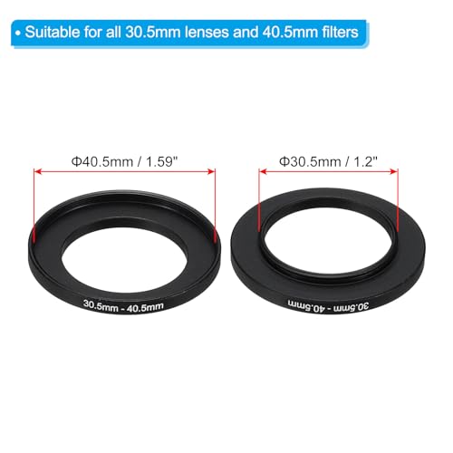 PATIKIL 30.5mm-40.5mm Metal Step Up Ring with Cleaning Cloth - Image 2