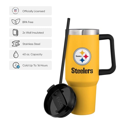 Image of FOCO NFL unisex-adult NFL Team Logo Insulated Travel Mug 40oz XL Tumbler