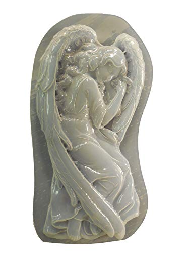 Large Angel Laying Plastic Craft Mold use with Concrete or Plaster to Make plaques 7261