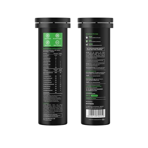 Image of Auric Liver & Lung Detox Combo Effervescent Tablets | 40 Tablets Each | Ayurvedic Herbal Blend with NAC, Licorice, Pushkarmool & 10 Herbs | Fizzy Wellness Drink