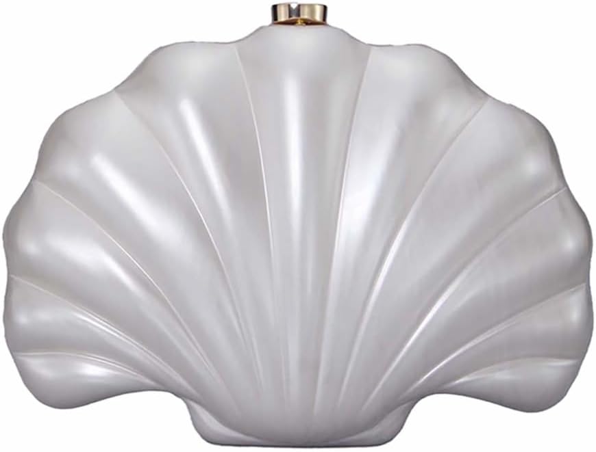 Women Pearl Shell Acrylic Clutch Shell Purse Chain Shoulder Bag Ladies Wedding Clutch Prom Evening Handbag