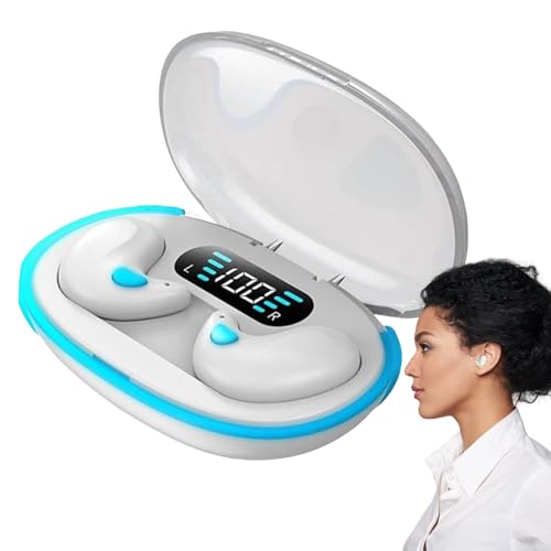 Blue tooth LED Earbuds - Auricolari compatti con cancellazione del rumore dispositivo audio ad alta chiarezza cuffie stereo portatili design con custodia di ricarica wireless per palestra viaggi