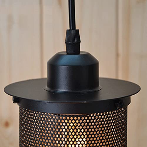 Lámpara colgante industrial para techos bajos con cable regulable de hierro 5