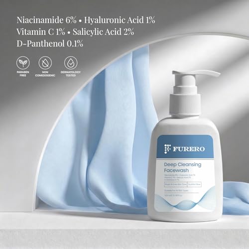 Image of Salicylic Acid Face Wash (2%) with 6% Niacinamide & Hyaluronic Acid | Acne & Oil Control Cleanser for Oily, Sensitive Skin | Paraben & Sulphate Free | Men & Women | 100ml (Pack Of 4)