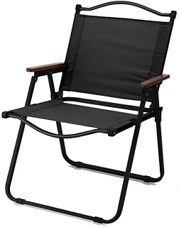 shopurb Foldable Chairs Beach Folding Camping Chair Portable Outdoor Folding Chairs Lightweight Durable Compact Folding Camp Chair for Garden Fishing Picnic Outdoor Support Up to 100 KG (Black)-picture-12