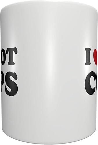 Miniatura 3 de Abipuir Taza de café divertida con texto en inglés "I Love Hot Cops", regalos divertidos para hombres, taza de café de oficina