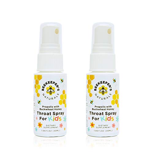 BEEKEEPER'S NATURALS Propolis Throat Spray for Kids - 95% Bee Propolis Extract