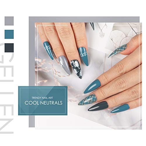 Kit de esmaltes en gel Gellen 39 piezas con 36 colores y base top coat miniatura 6
