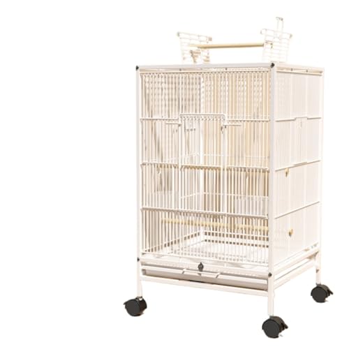 Youlines飼育ケージ 大型インコ鳥かご、キャスター付き、防湿、防錆、安定性、お手入れ簡単、高さのある動物別荘 (B)