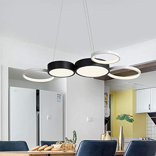 Plafonnier LED moderne salon et grand lustre escalier géométrique - 3