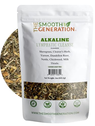 Alkaline Lymphatic Cleanse Tea, Herbal Blend for Detox and Drainage, 4 oz