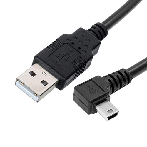 Cable Mini USB B 5 pines macho ángulo izquierdo 90 grados USB 2.0 de 5m 7