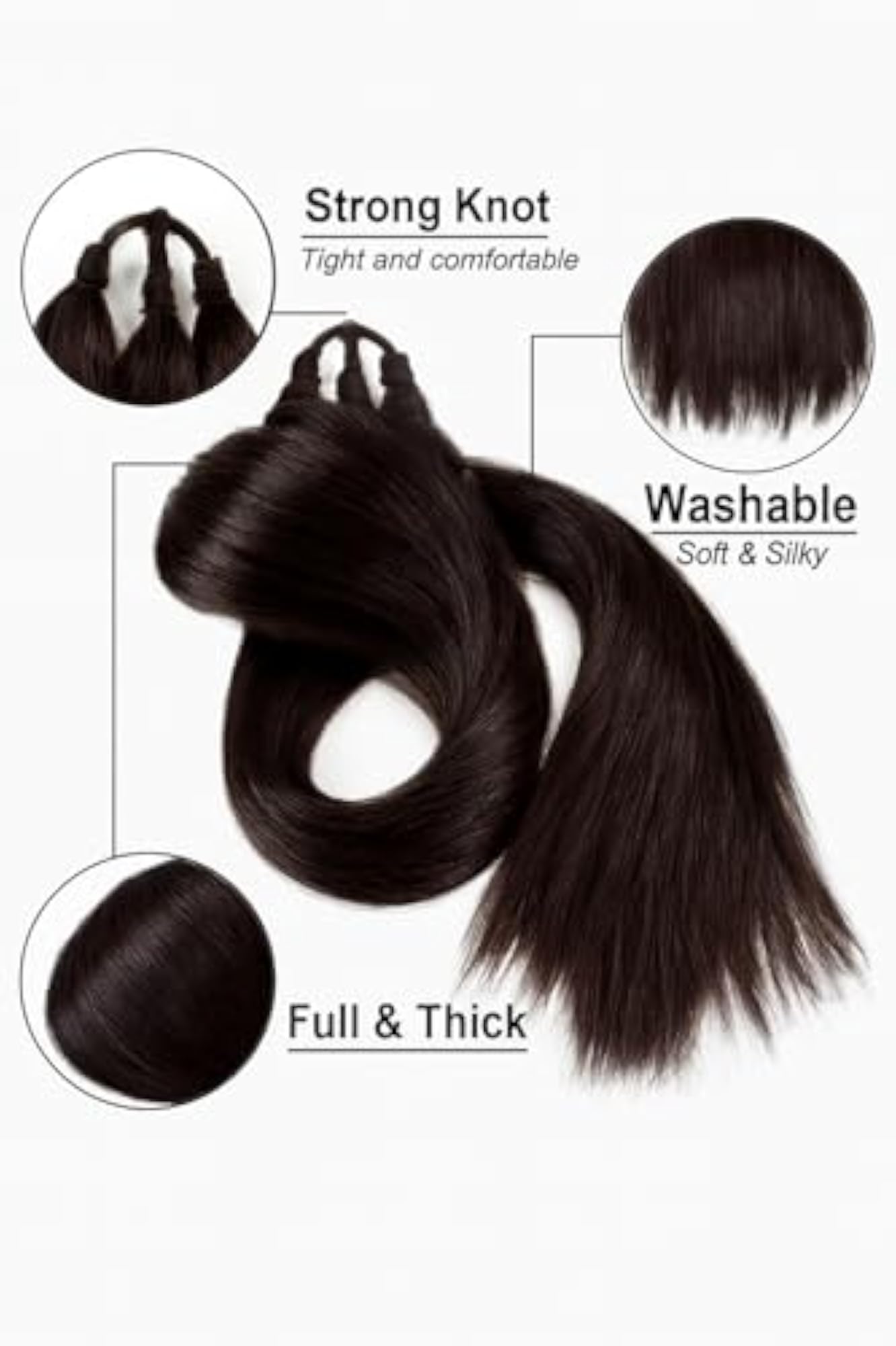 Fake Long Extensions Hair for Women & Girls